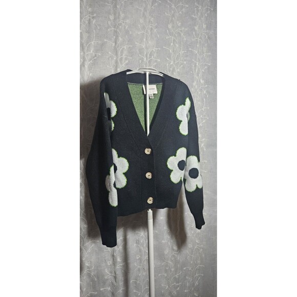 INDUSTRY REPUBLIC NORDSTROM Chunky Women's Daisy Cardigan Small Cottagecore Boho - Picture 2 of 8